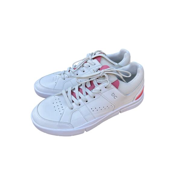 On Cloud The Roger Clubhouse White Rosewood Pink Shoes Sneakers Size 10 - Picture 2 of 15